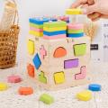 Shape matching teaching aids for early childhood education, geometric boxes, Montessori toys, thirteen hole shapes, cognitive building blocks, intelligence boxes.
