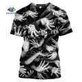 Horror Hell Devil Demon Satan Handshake Angel 3D Print Women Man's T-shirt Harajuku T shirt Summer Tshirt Hip Hop Casual Shirt. 
