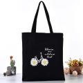 Versatile Shoulder Bag Multi-functional Handbag Canvas Shoulder Bag Daisy Print Handbag Printed Tote Bag. 