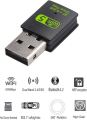 600Mbps Dual Band WiFi + Bluetooth Adapter For Windows PC/Laptop- (Driver Free Version, WiFi Hotspot Supported, 2.4GHz + 5GHz).