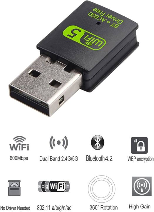600Mbps%20Dual%20Band%20WiFi%20+%20Bluetooth%20Adapter%20For%20Windows%20PC/Laptop-%20(Driver%20Free%20Version,%20WiFi%20Hotspot%20Supported,%202.4GHz%20+%205GHz)%20-%20Image%203