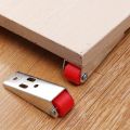 Durable Silent Furniture Caster Mobile Household Moving Tool Door Support Moving Wheel Side Mounted Gate Casters for 1/2Pcs. 