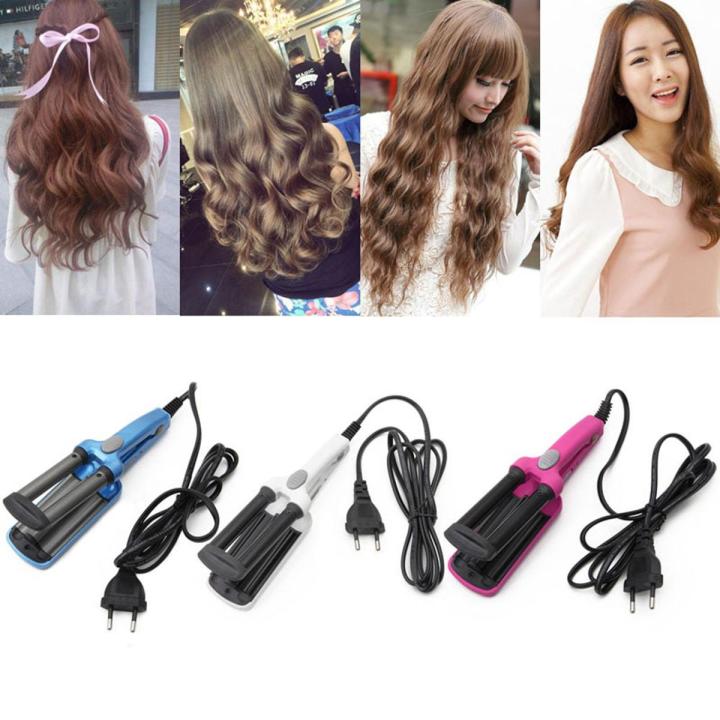 Mini Ceramic Hair Crimper Fast Curler Curling Iron Tong Waving
