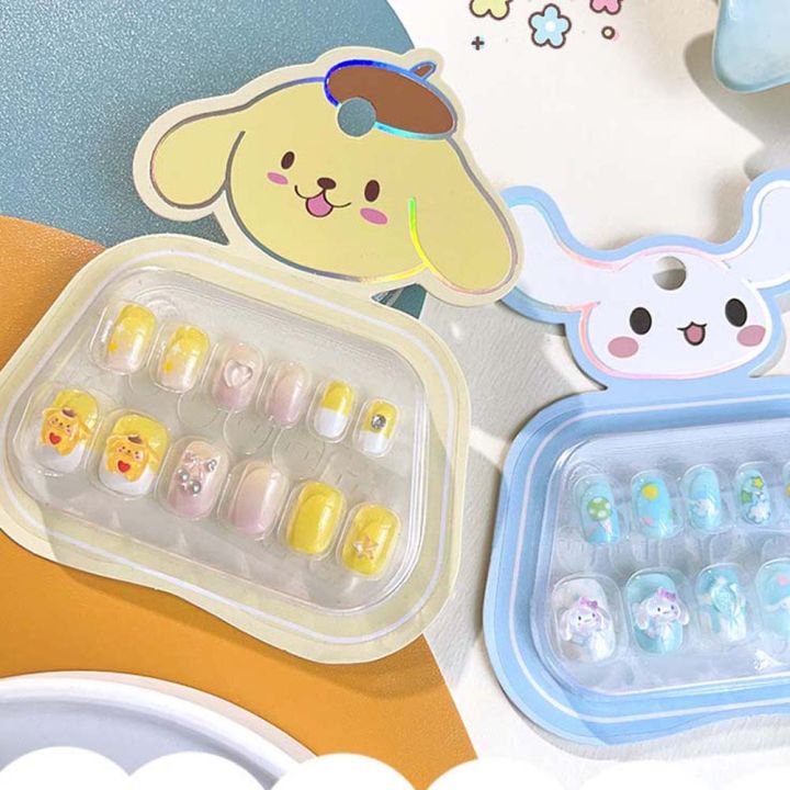 12Pcs/set%20Detachable%20Kuromi%20Children%20Cartoon%20False%20Nails%20My%20Melody%20KT%20Cat%20Kids%20Cartoon%20Fake%20Nails%20Nail%20Supplies%20Full%20Cover%20Nail%20Art%20Tips%20Kids%20Fake%20Nail%20Extension%20Student%20-%20Image%207