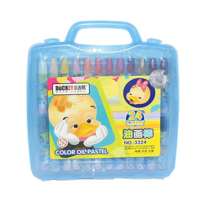 Duckey 24 Colour Oil Pastels - (Pack Of One) Multicolour
