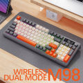 M96 Wireless Mechanical Keyboard Dual Mode 2.4G BT5.0 Receiver Hot Swappable Keyboard 94 Keys RGB Backlit Keyboard for PC Gamer.