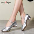 Dance Shoes for Woman Girls Ladies Latin Ballroom Modern Salsa Practise Dancing Shoes Closed Toe Square Dance Soft Rubber Sole. 