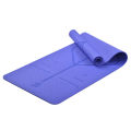 Asana line single and double color tpe yoga mat elastic fitness exercise mat beginner anti slip yoga mat can uv print.