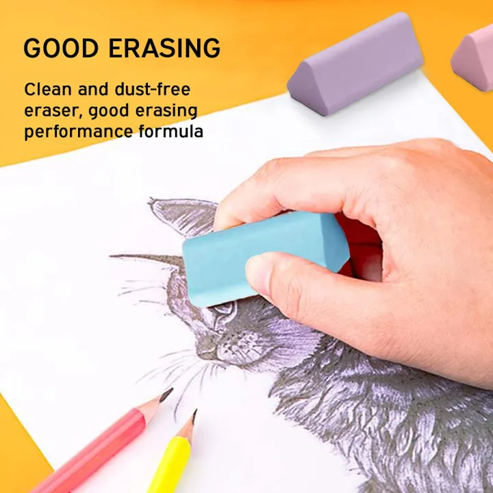 DOMS%20Triangle%20Dust%20Free%20Fragrance%20Eraser%20-%20Combo%20of%203pcs%20-%20Image%202