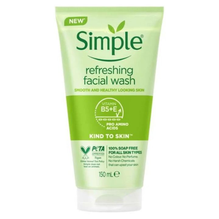 Simple Kind to Skin Refreshing Facial Gel Wash – 150ml