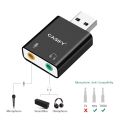 Sound Card USB External Sound Card Audio Adapter 2 in 1 USB to 3.5mm Jack Audio Adapter Aluminum Stereo Sound Card for Windows Mac PS5 Nintendo Switch Linux PC Laptops Desktops. 