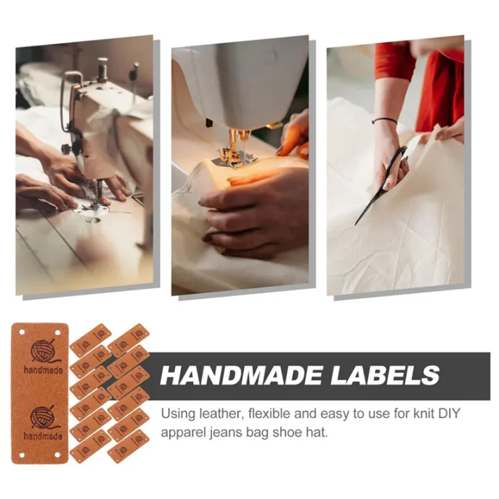 50Pcs%20Faux%20Leather%20Label%20Handmade%20Tag%20Label%20Folding%20Handmade%20Tags%20Button%20with%20Holes%20Embossed%20Tag%20Embellishment%20Knit%20-%20Image%204