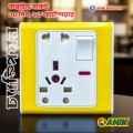 Electrical multi socket, wall sockets/multi 10 pin plug socket with switch. 