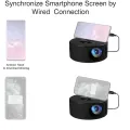 YT200 Portable Mini Projector LED Mobile Video Projector Kids Home Wired Same Screen Projector Small And Portable. 
