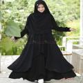 New Attractive High quality Khimar Hijab Burqa Set, Black Color.