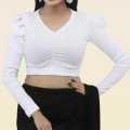 Crop top full sleeve fashionable blouse for women's.. 