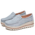 British style women's wedge heels small size single shoes women's high heels mom grinding noisy leather soft sole autumn platform rocker shoes 42. 