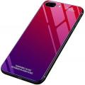 Luxury Back Cover Glass Case For iPhone 8 Plus - Red.