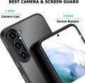 For Samsung Galaxy S24 / S24 Plus / S24+  Magic Mask Q Series Clear Case Compatible Case Shockproof Hard PC +Soft Silicone [Not Yellowing] Transparent Protective Slim Hard Back Cover with Silicone Frame- Black. 
