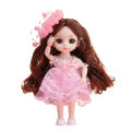 17cm Doll Tongle Barbie Doll Girl Toy Set Simulation Princess Dress Up Toy Birthday Gift. 