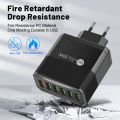USB Charger 6 Ports 30W Fast Charging Phone Power Adapter Quick Charge 3.0 Wall Charger For iPhone 15 14 Samsung Oneplus Xiaomi.