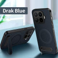 lthmy for Xiaomi 17T Pro Casing Carbon Fiber Leather Phone Case Bracket Shockproof Stand Holder Hard Back Cover.