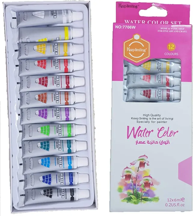 Keep%20Smiling%20Watercolour%20Paint%20Set%206%20ml%20%C3%97%2012%20Colours%20-%20Image%202