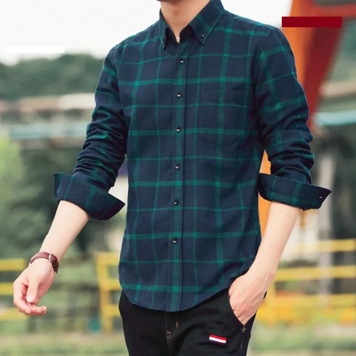 100%25%20Cotton%20Fashionable%20Check%20Slim%20fit%20Shirt%20For%20Men%20-%20Image%202