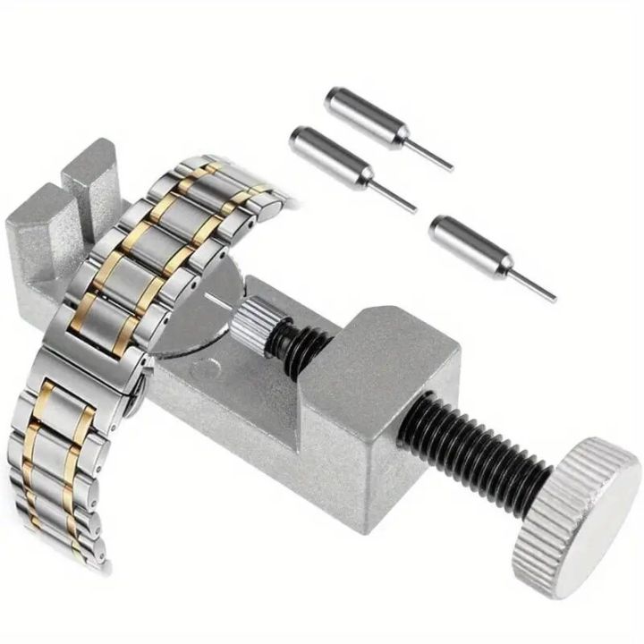 Watch Band Link Remover With 2 Extra Punch Pins, For Watch Strap Adjustment And Watch Repair Watch Band Holder Block Strap Link Remover Adjuster Repair Tool Watchmaker PIN2 Everyone will be able to use