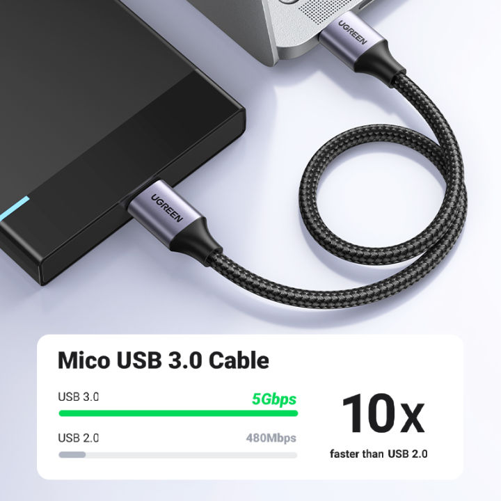 UGREEN%20Micro%20B%20Cable%20USB%203.0%203A%20Fast%20Charging%205Gbps%20Data%20Cable%20External%20HDD%20Cable%20USB%20Cord%20for%20Samsung%20Hard%20Disk%20SSD%20Sata%20Cable%20-%20Image%202