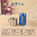 Thickened Stainless Steel Cup with Lid Metal Tea Jar Kindergarten Children's Small Water Cup with Handle Household Drinking. 