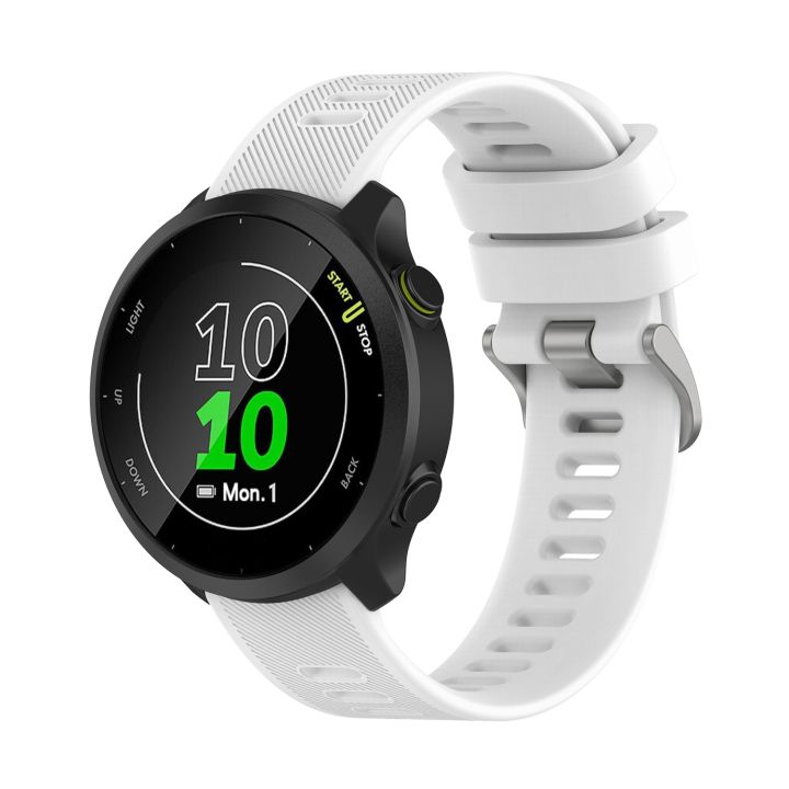 For%20Garmin%20Forerunner%20158%20/%2055%20Twill%20Silicone%20Watch%20Band(White)%20-%20Image%208