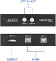 Printer Sharing Switch Hub for 2 PC - 1 Printer /Pinter Data Switch 2 Port/.
