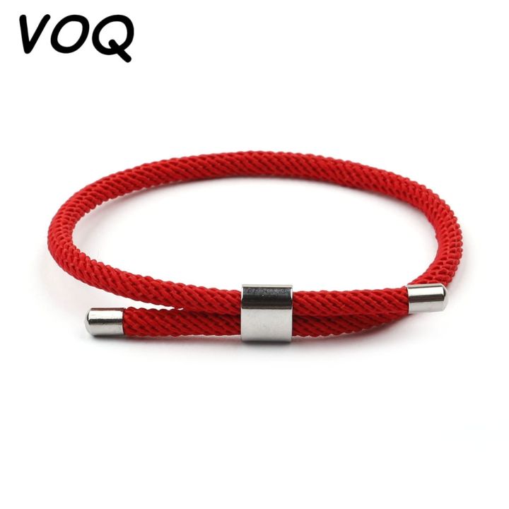VOQ Hot Selling Lucky Red String Transit Bracelets for and Women Couples Adjustable Bracelet Hand Knitted Jewelry Gift