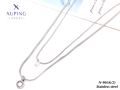TTM Xuping Mens Punk 14K Gold Jewelry Zircon Crystal Stainless Steel women necklace with fast shipping.