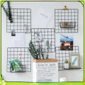 Metal Steel Net Mesh Frame Wall Shelf Decoration Grid Decor Photo Frame Nordic Wall Art Display Mesh Storage Shelves Organiser. 