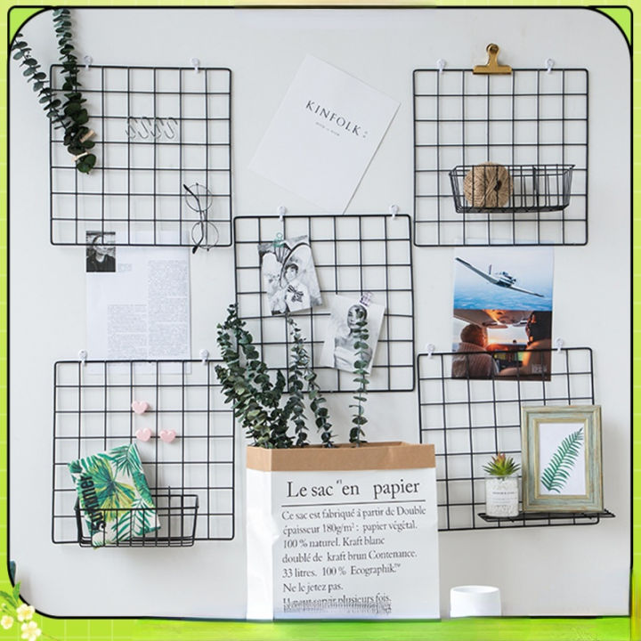 Metal%20Steel%20Net%20Mesh%20Frame%20Wall%20Shelf%20Decoration%20Grid%20Decor%20Photo%20Frame%20Nordic%20Wall%20Art%20Display%20Mesh%20Storage%20Shelves%20Organiser%20-%20Image%203