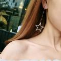 Korean Long Angel Star Tassel Earrings for Women Designer Luxury Jewelry AAA Zircon Wedding Party Long Earrings for Girls Star Hanging Long Earring for Ladies.