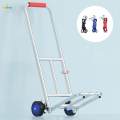 Folding Hand Truck, Foldable Roller Shopping Trolley, Lightweight Heavy Duty with Rope Luggage Cart, Luggage Trolley Cart, for Office Moving. 