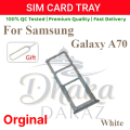 For Samsung Galaxy A70 Sim Tray Micro SD Card Slot with Sim Ejector Pin Replacement Part. 