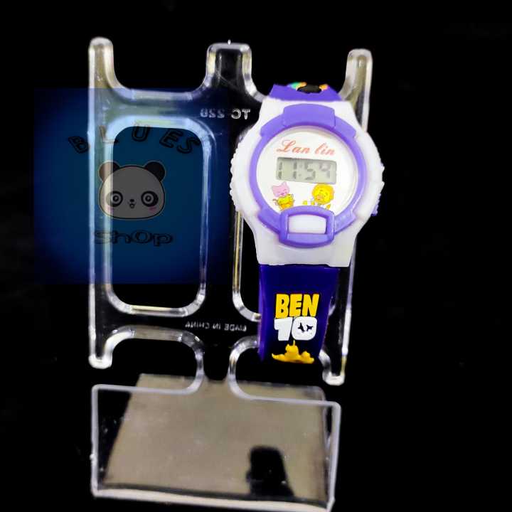 Ben 10 baby watches for unisex soft purple