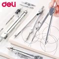 Deli Stainless Steel Multifunctional Drafting Drawing Compass/Lead Core Math Geometry Circles Tool Durable Supplies 8600/8601. 