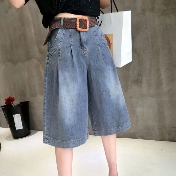 Summer%20Jean%20Shorts%20for%20Women%20High%20Waist%20Wide%20Leg%20Denim%20Short%20Pants%20with%20Pockets%20Female%20Blue%20Half%20Short%20Jeans%20-%20Image%202