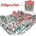 Amusing 330pcs Plastic Model Playset Toy Soldiers Figures & Accessories Kid Toy.