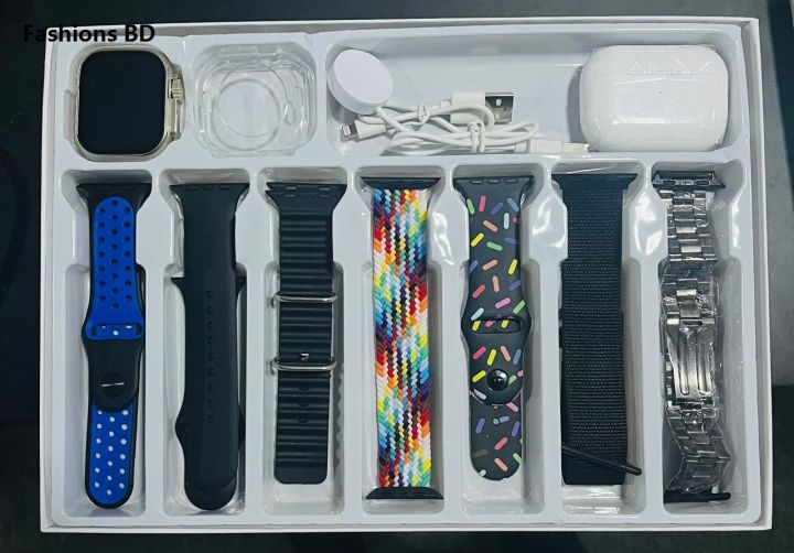 Luxury HiWatch i20 Ultra/T 20 Ultra 2/Ultra 2 7in1/X 10 Ultra 3 Max 49MM Smart Watch and Airpods Pro Ultimate Duo for Advanced Fitness Tracking and Immersive Music Streaming, Smartwatch