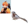 Demon Slayer Agatsuma Zenitsu Cosplay Headwear Hair Clip Artificial Birds Foam Animal Simulation Feather Birds Costume Prop. 