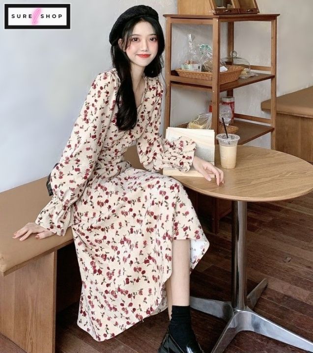 Dresses%20Women%20High%20Waist%20Printed%20French%20Style%20Fashion%20Casual%20Chic%20Loose%20Streetwear%20Female%20Students%20Slim%20Elegant%20All-match%20Simple%20-%20Image%203