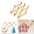Wooden Wall Mounted Cloth Hook wooden Adjustable Hanger folding Hanger. 