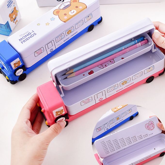 Deli বাচ্চাদের বহুগুণি ধাতব পেন্সিল কেস - pencil bag