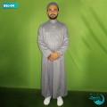 Silver Color Muslim Clothing Thobe Korean Micro Torre Fabric full Sleeve Islamic Jubba for Men. 